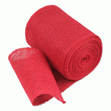 Red Burlap Ribbons - 6" x 10 Yards (Serged Edges) (image for) Red Burlap Ribbons - 6" x 10 Yards (Serged Edges)