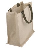 Natural Jute & Cotton Mix Tote Bag - 12" x 12" x 7 3/4" (image for) Natural Jute & Cotton Mix Tote Bag - 12" x 12" x 7 3/4"