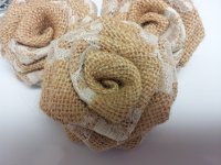Ivory Lace Burlap Flowers (12 pack) (image for) Ivory Lace Burlap Flowers (12 pack)