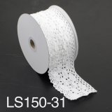 White Crochet Ribbon - 2 1/3" x 10 Yards (image for) White Crochet Ribbon - 2 1/3" x 10 Yards