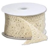 Ivory Crochet Ribbon - 2-1/3" x 10 Yards (image for) Ivory Crochet Ribbon - 2-1/3" x 10 Yards