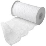 White Lace Ribbon - 5.5" x 10 Yards (image for) White Lace Ribbon - 5.5" x 10 Yards