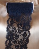 Black Lace Ribbon - 6"x 10 Yards (image for) Black Lace Ribbon - 6"x 10 Yards