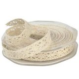 Ivory Crochet Ribbon - ½" x 10 Yards (image for) Ivory Crochet Ribbon - ½" x 10 Yards
