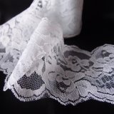 White Lace Ribbon - 4" x 10 Yards (image for) White Lace Ribbon - 4" x 10 Yards