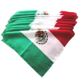 100% Cotton Mexican Flag Bandanas - 22" x 22" Pack of 12 (image for) 100% Cotton Mexican Flag Bandanas - 22" x 22" Pack of 12