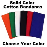 Solid Color Assorted Bandanas 22" x 22" 12 PACK (image for) Solid Color Assorted Bandanas 22" x 22" 12 PACK