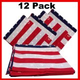 100% Cotton American Flag Bandanas - 22" x 22" Pack of 12 (image for) 100% Cotton American Flag Bandanas - 22" x 22" Pack of 12