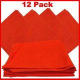 Solid Color Bandana - Orange 27" x 27" 12 PACK (image for) Solid Color Bandana - Orange 27" x 27" 12 PACK