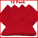 Solid Color Bandana - Red 27" x 27" 12 PACK (image for) Solid Color Bandana - Red 27" x 27" 12 PACK